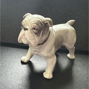 Vintage Porcelain English Bull Dog Figurine Myoto Japan